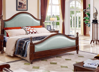 Bed Double bed Wooden bed Furniture Solid wood Bedroom Wood Beds
