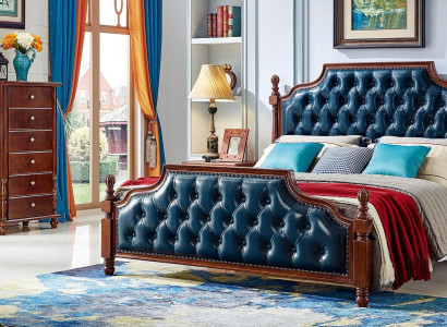 Bedroom Set Design Bed 2x Bedside tables classic luxury 3 pieces.