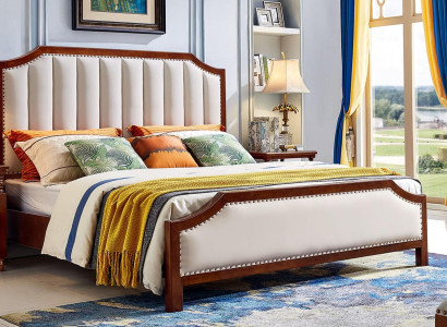 Luxury Bedroom Bed Double bed Wood Bed Frame Furniture Design Beds