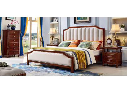 Bed 2x Bedside tables 3 pcs. Bedroom Set Design Classic Luxury