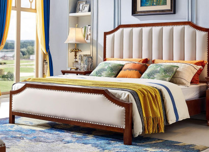Bed 2x Bedside tables 3 pcs. Bedroom Set Design Classic Luxury