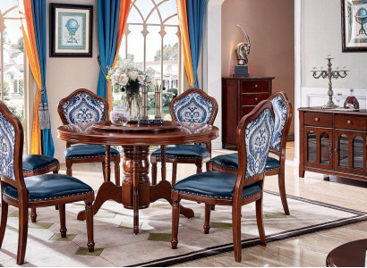 Dining room Round Tables Dining table Design Table Furniture Solid wood Luxury