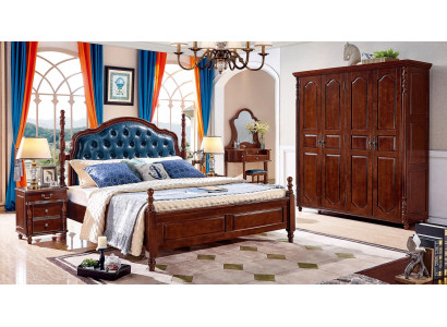 Bed 2x Bedside tables 3 pcs. Bedroom Set Design Luxury Classic