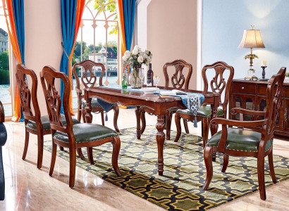Table Dining table Design Furniture Dining room Wooden table luxury country house style