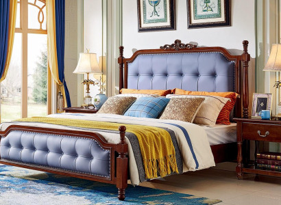 Bedroom Bed Bedside table Beds Suite Wood bed frame set 3 pieces.