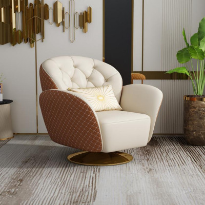 Swivel Chesterfield Armchair Recliner Chairs Upholstery Furniture Single Seater