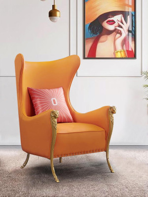 Luxury Armchair Couch Single Seater Furniture Hotel Reception Furnishings Law Firm
