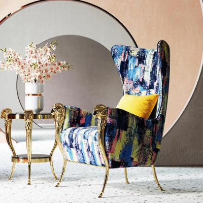Single Seater Armchair Wing Chair Couches Furniture Television Design Furniture Furnishings