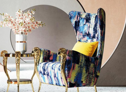 Single Seater Armchair Wing Chair Couches Furniture Television Design Furniture Furnishings