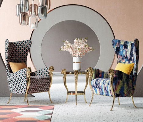 Single Seater Armchair Wing Chair Couches Furniture Television Design Furniture Furnishings
