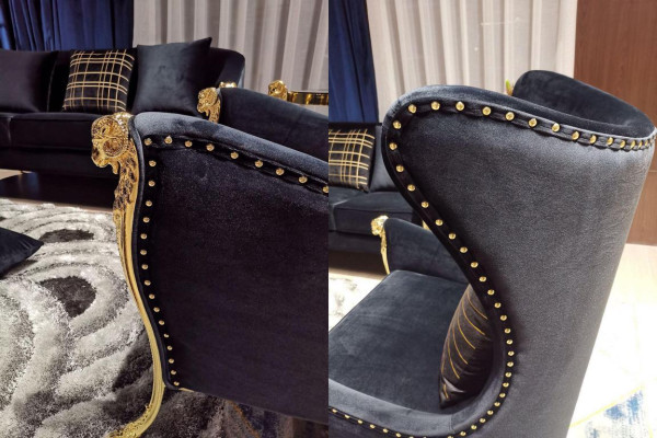 Luxury Armchair Couch Upholstery Furniture Single Seater Couches Sofa Wing Chair