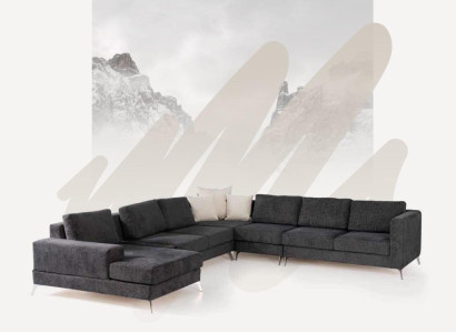 Luxury Corner sofa U-shape Sofa Sofas Living room Modern Fabric Design Furniture