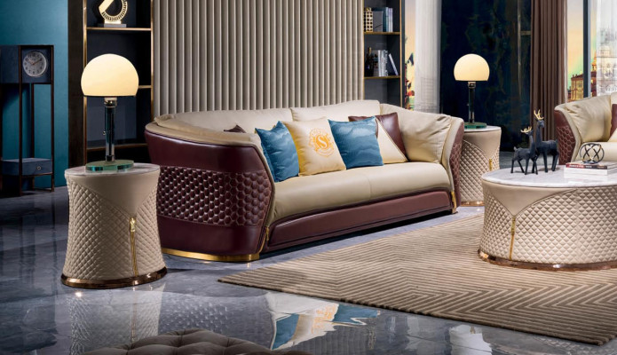 Classic sofa set 5 pieces. Set Sofa 3+2+1+1 Seater Coffee table Couch