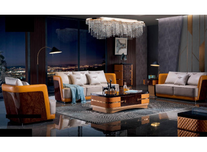 Living landscape Sofa Upholstery Sofa set 3+2+1 Seater Coffee table Side table