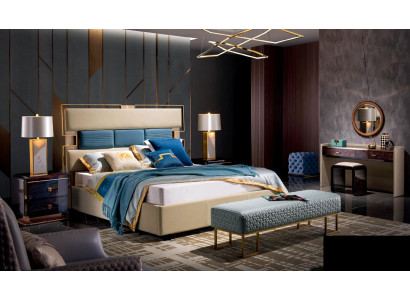 Bed Bedside table Dressing table 6 pcs. Bedroom Design Modern Luxury