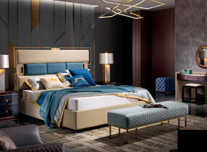 Bed Bedside table Dressing table 6 pcs. Bedroom Design Modern Luxury