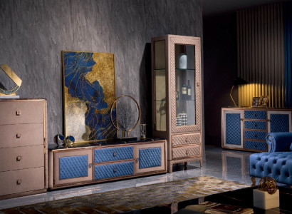 Wall unit Living room Set Display case Wall shelf Chest of drawers Decorative Glass Display cases