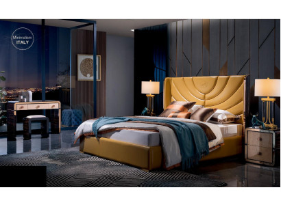 Bedroom Beds Set Complete Leather Modern Bed Dressing table