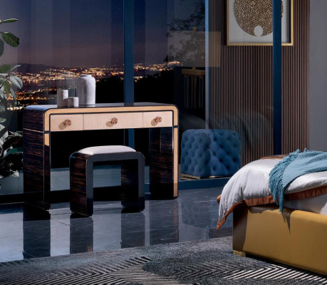 Bed + 2x Bedside tables 3 pieces. Bedroom Set Italian Furniture Style Modern