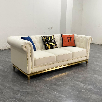 Chesterfield Textile Couch Sofa 3 Seater Seat Couches Sofas Upholstery new