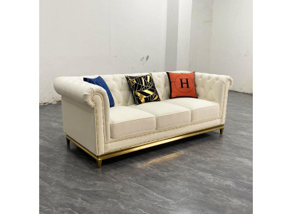 Chesterfield Textile Couch Sofa 3 Seater Seat Couches Sofas Upholstery new