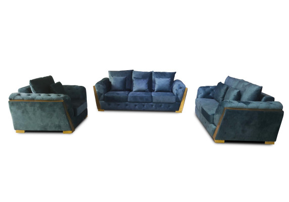 Sofa set Chesterfield Couch Set 3+2+1 Furniture Fabric Sofa Couches 3pcs.