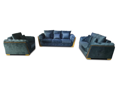 Sofa set Chesterfield Couch Set 3+2+1 Furniture Fabric Sofa Couches 3pcs.