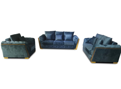 Sofa set Chesterfield Couch Set 3+2+1 Furniture Fabric Sofa Couches 3pcs.