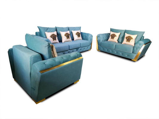 Sofa set Chesterfield Couch Set 3+2+1 Furniture Fabric Sofa Couches 3pcs.