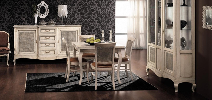 Table Dining table Antique Style Solid wood Furniture Italian Wood Tables