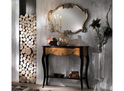 Console Table Furniture Baroque Style Mirror Wood Italian Tables Group 2pcs. set