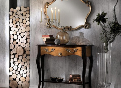 Console Table Furniture Baroque Style Mirror Wood Italian Tables Group 2pcs. set