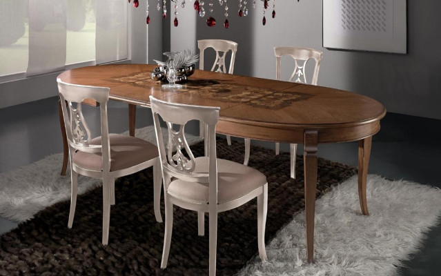 Dining room Set Dining set Classic r Real Wood 4-piece Set Chair Suite 4x Chairs