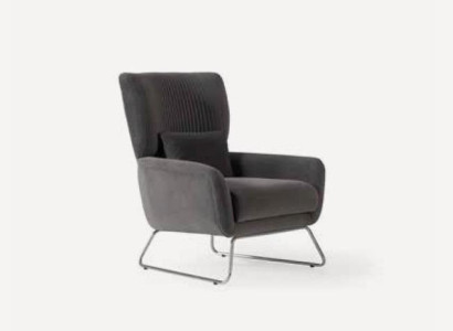 Armchair Single Seater Luxury 1 Seater Padded Fabric Modern Design Textile