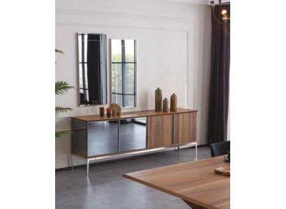 Chest of drawers Mirror Sideboard Sideboard Wardrobe Chests of drawers Wood Design Set