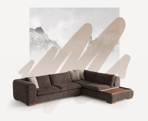 Luxury Corner sofa L-shape Sofa Sofas Living room Modern Fabric Design Polyester