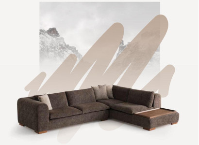 Luxury Corner sofa L-shape Sofa Sofas Living room Modern Fabric Design Polyester