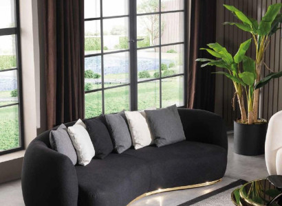 Triple Sofa Three Seater Sofa 3 Seater Sofas Fabric Luxury Modern Design Living room