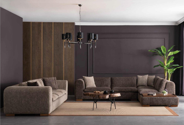 Big Sofa Couch 280cm Furniture Living room Couches Fabric Textile Sofas xxl