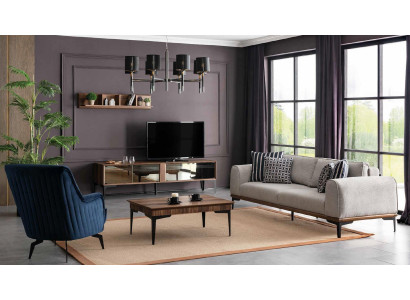 Three Seater Sofa 3 Seat Luxury Living room Modern Design Fabric Couches