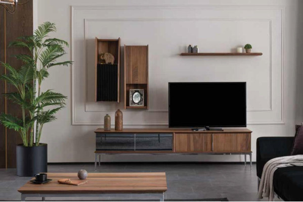 tv Furniture TV-cabinet Lowboard Chest of drawers Table Living room Wood Design Set Chests of drawers