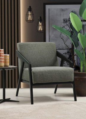 Armchair Seater Living room Fabric Polyester Style Modern Design Luxury