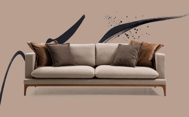 Two-seater Sofa 2 Seater Sofas Fabric Textile Living room Polyester Modern Style new