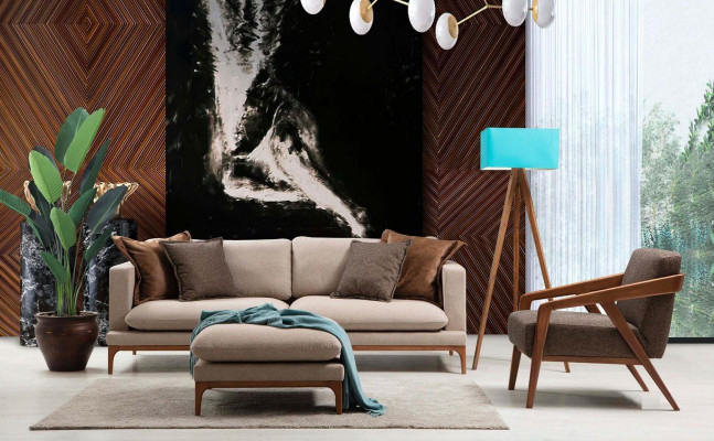 Two-seater Sofa 2 Seater Sofas Fabric Textile Living room Polyester Modern Style new