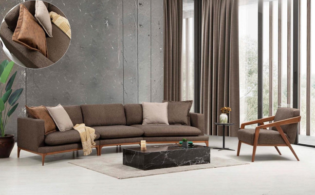 Armchair Seater Living room 1 Seat Fabric Polyester Style Modern Design Luxury new