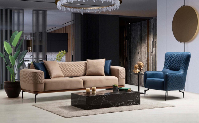 Sofa set Sofa Luxury Garniur Sofas Armchair 3+1 Seater Modern Set Design Group