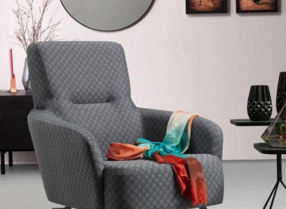 Armchair Single Seater Luxury 1 Seater Upholstery Seat Designer Textile Seat Fabric Modern