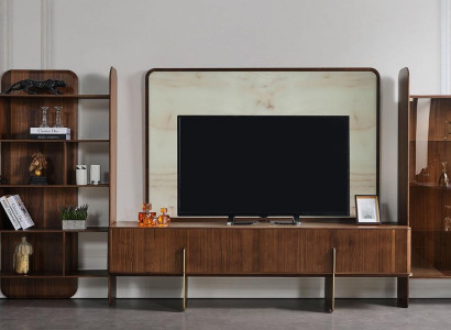 Modern living room set 4 pieces. Bookcase TV Lowboard TV Frame Display case