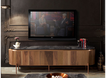 Stylish TV Lowboard Brown Color Luxurious Furniture for Living room Novelty