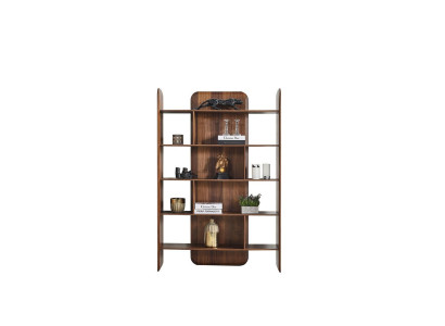 Design Brown Color Bookcase Living room Cabinets Wood new Shelves